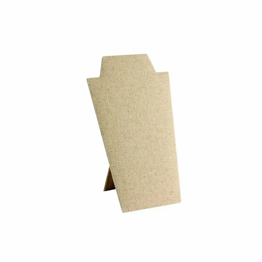 Cadeaux - Buste chevalet pour colliers gainé tissu lin et coton mélangés - LAVAL 1878