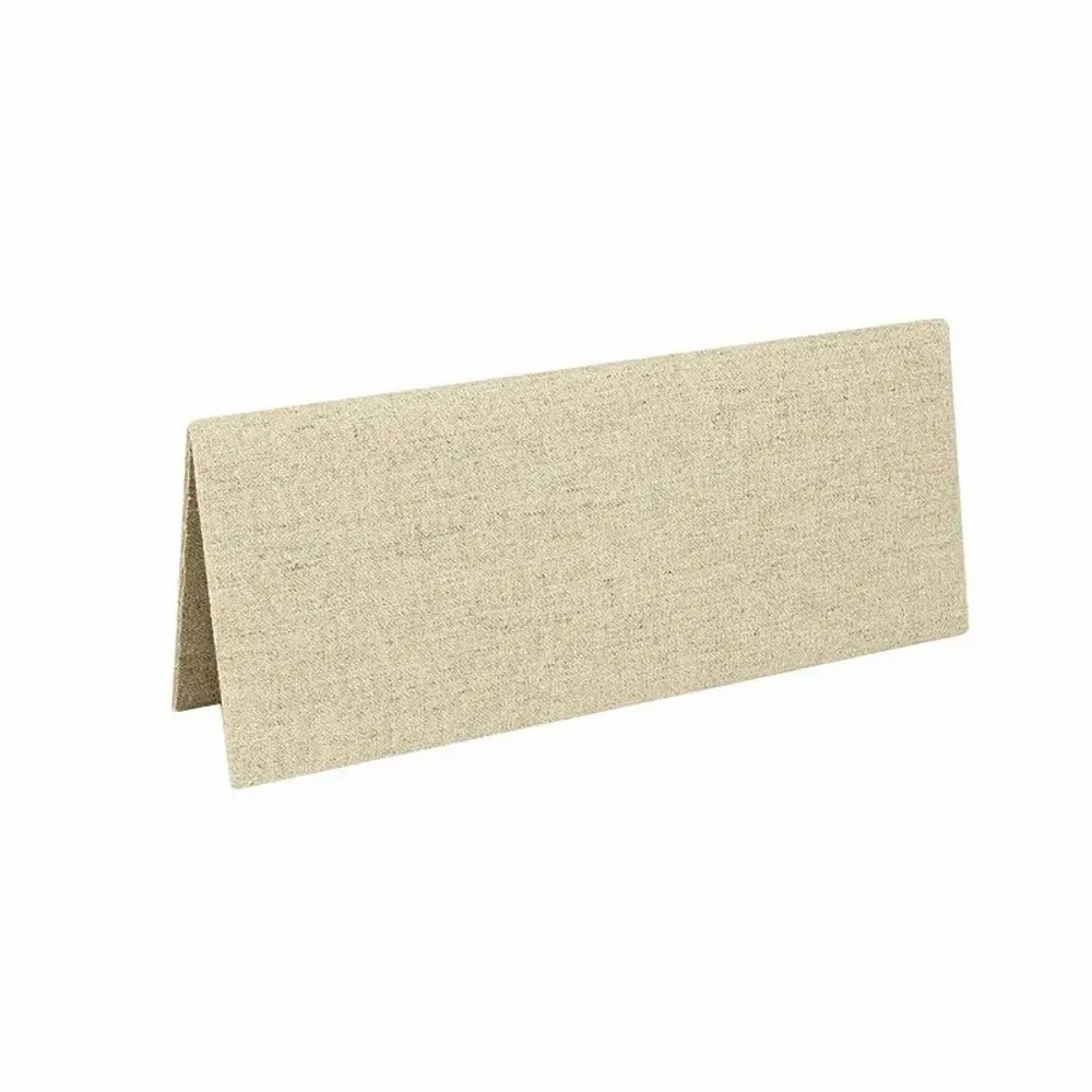 Gifts - Flat triangular necklace display stand, covered in natural linen/cotton fabric, 10cm high - LAVAL 1878