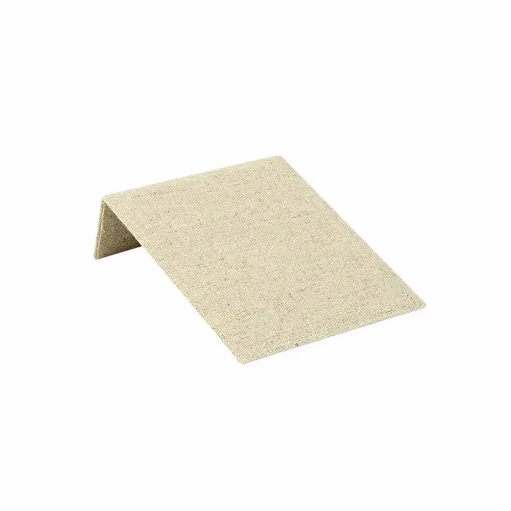 Cadeaux - Présentoir collier incliné plat, gainé tissu lin/coton naturel H 3,5cm - LAVAL 1878