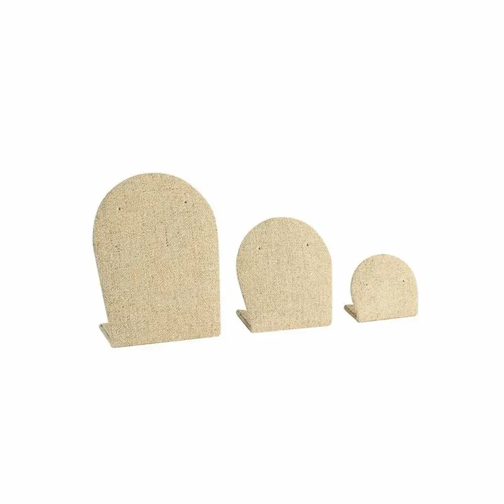 Gifts - Set of 3 rounded B.O. display stands covered in linen/cotton blend fabric - LAVAL 1878