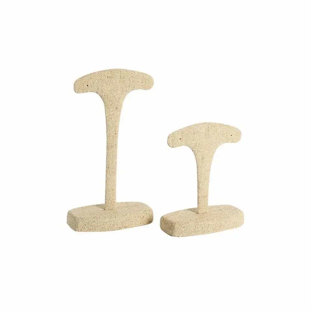 Gifts - Set of 2 earring display stands covered in linen/cotton blend fabric - LAVAL 1878