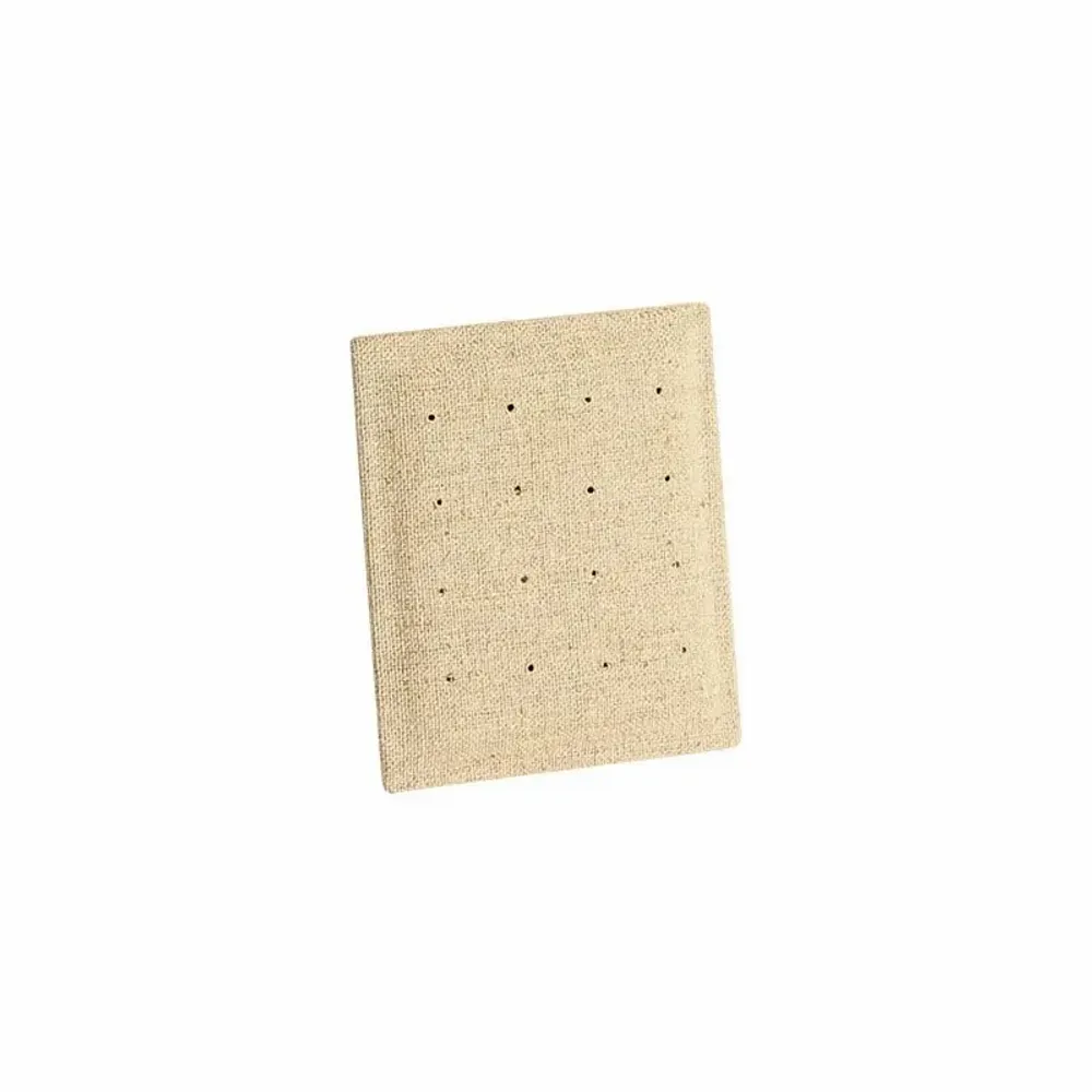 Cadeaux - Présentoir carré 8 paires de B.O. gainé tissu lin/coton mélangés - LAVAL 1878