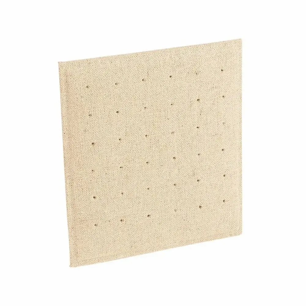 Gifts - Display stand for 18 pairs of stud earrings, covered in linen/cotton fabric - LAVAL 1878