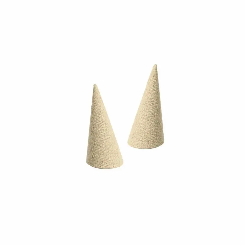 Gifts - Set of 2 cone-shaped rings covered in linen/cotton blend fabric - magnetic base - LAVAL 1878