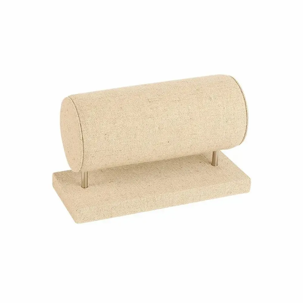 Gifts - Removable roll-up bracelet display stand covered in natural linen/cotton fabric - LAVAL 1878