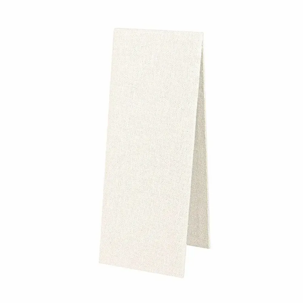 Gifts - Flat display stand for necklaces/chains, covered in white linen/cotton fabric, H 25cm - LAVAL 1878