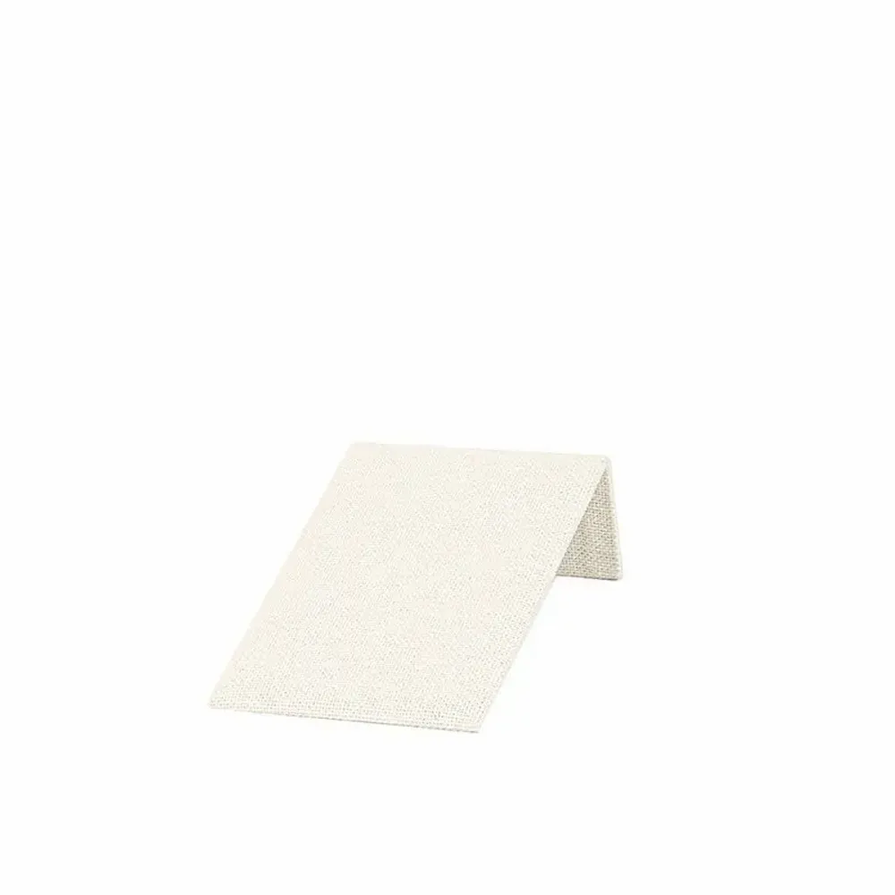 Cadeaux - Présentoir colliers incliné gainé tissu lin/coton blanc 11,3 x 7,5 cm - LAVAL 1878