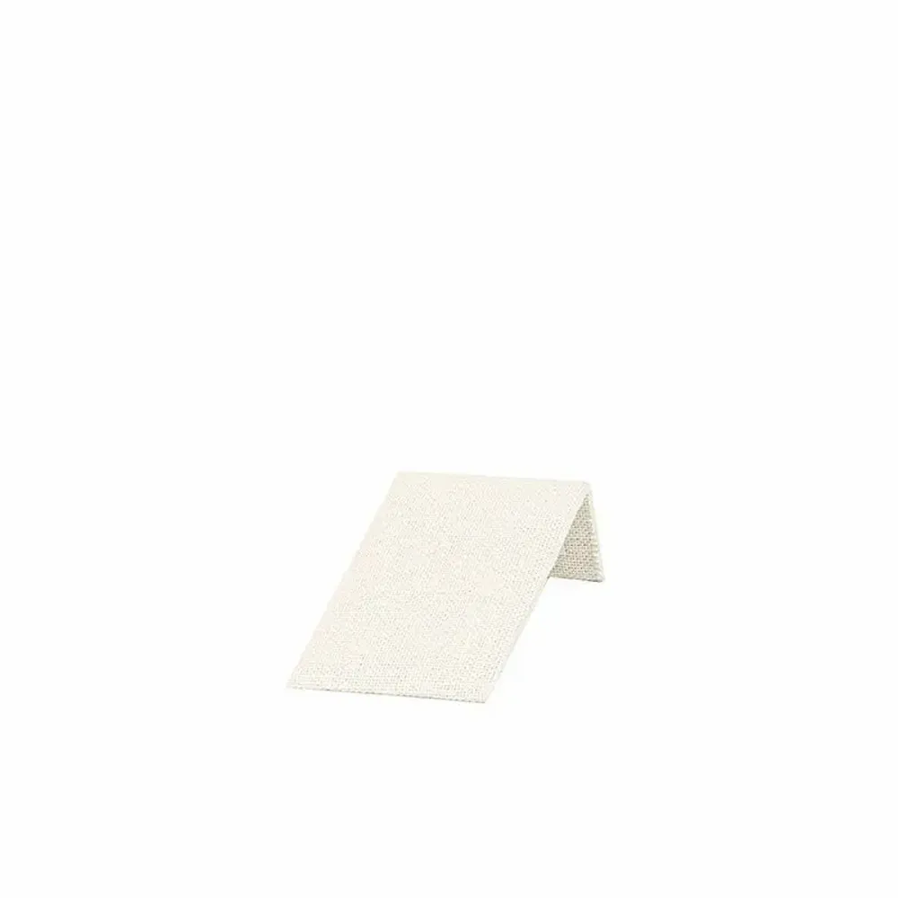 Cadeaux - Présentoir colliers incliné gainé tissu lin/coton blanc 8,1 x 5,1cm - LAVAL 1878