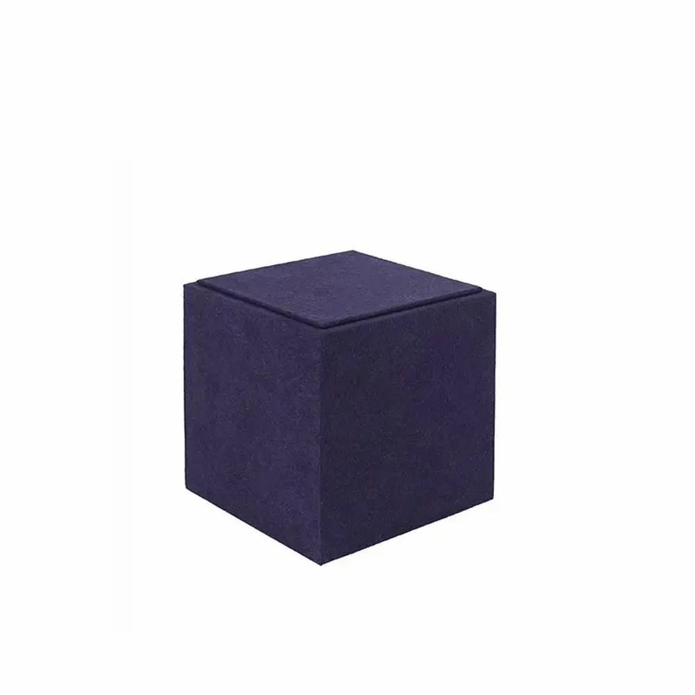 Cadeaux - Support de présentation gainé suédine bleu marine 12 x 12 x H 12cm - LAVAL 1878