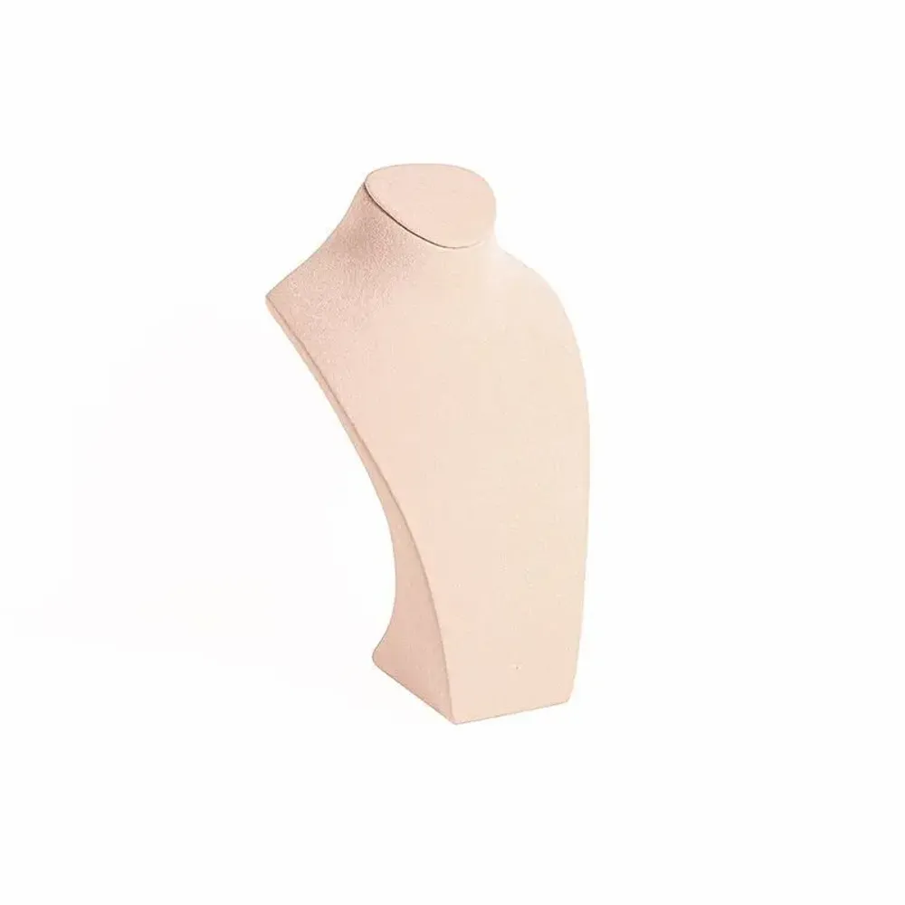 Gifts - Powder pink synthetic suede-covered bust, 24cm high - LAVAL 1878