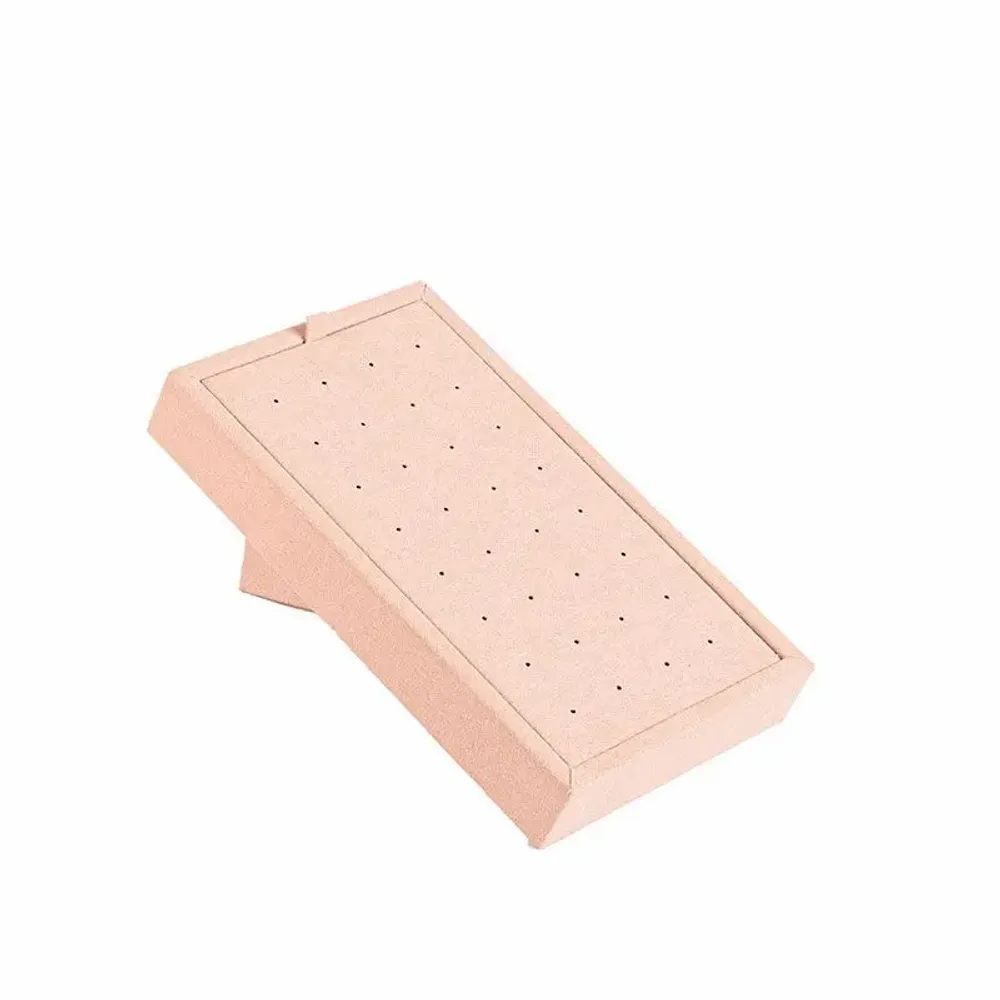 Gifts - Slanted display stand for 16 pairs of pink synthetic suede earrings - LAVAL 1878