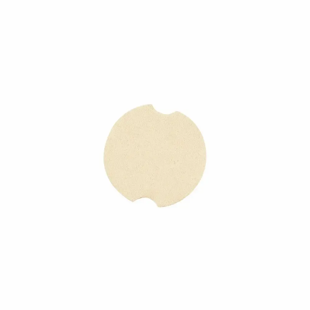 Gifts - Cream-colored, synthetic-coated, suede-like ring discs (x10) - LAVAL 1878