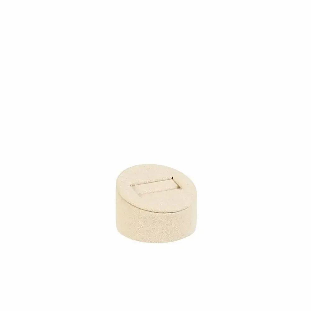 Gifts - Slotted ring stud with synthetic sheath and cream suede look - H 2.5cm - LAVAL 1878