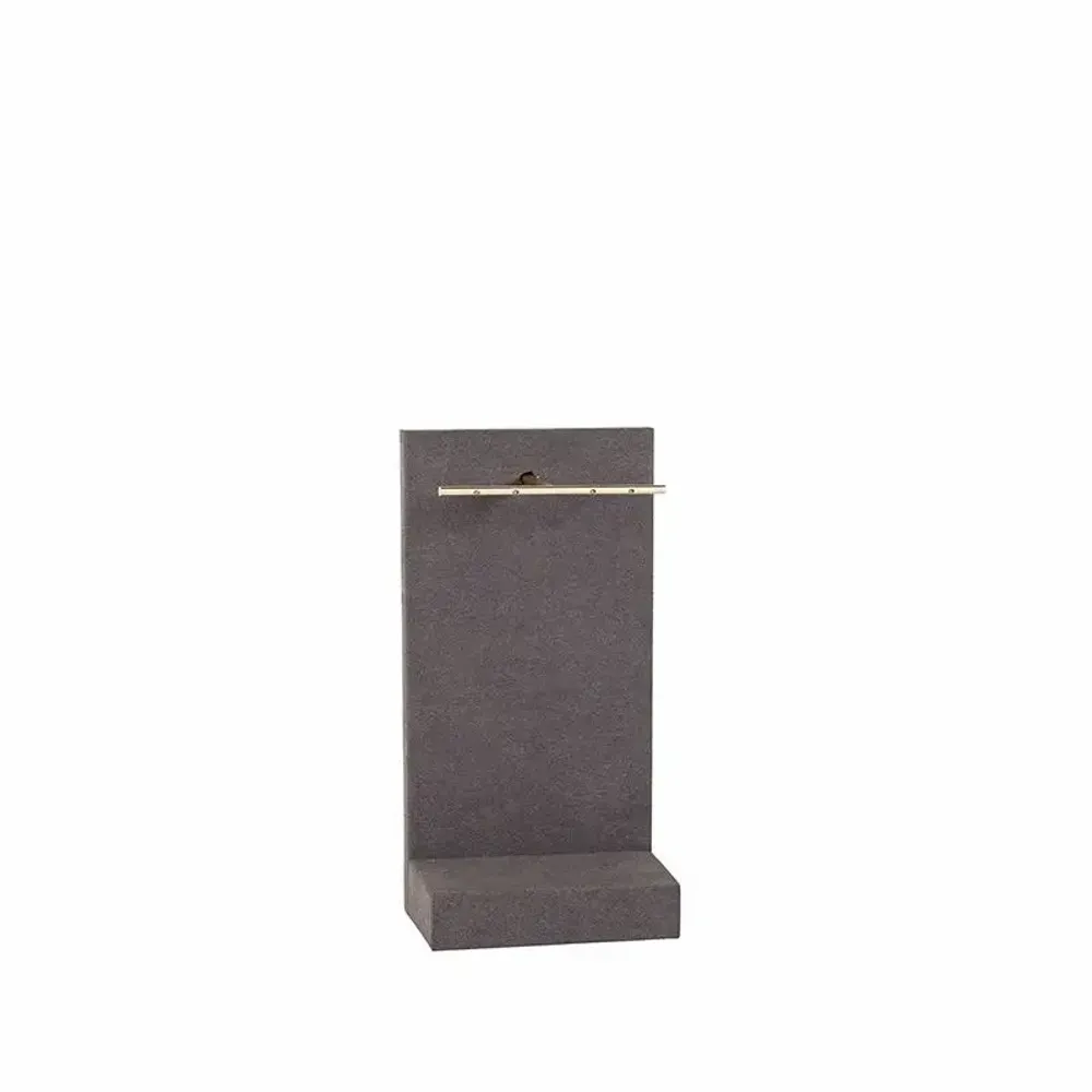 Gifts - Display stand for 1 pair of earrings in anthracite grey microfiber/gold metal - LAVAL 1878