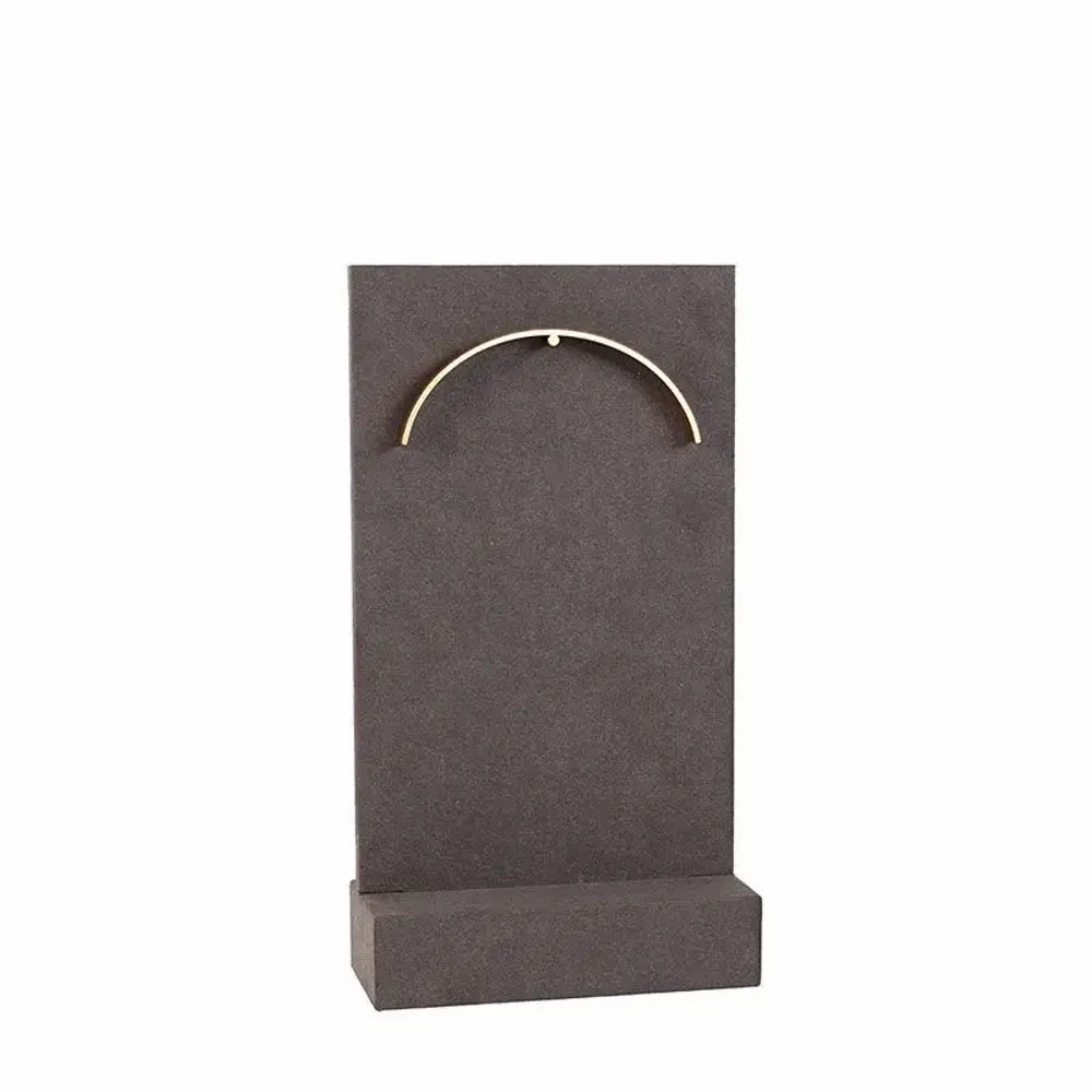 Gifts - Anthracite grey microfiber and gold metal necklace display stand, 27cm high - LAVAL 1878