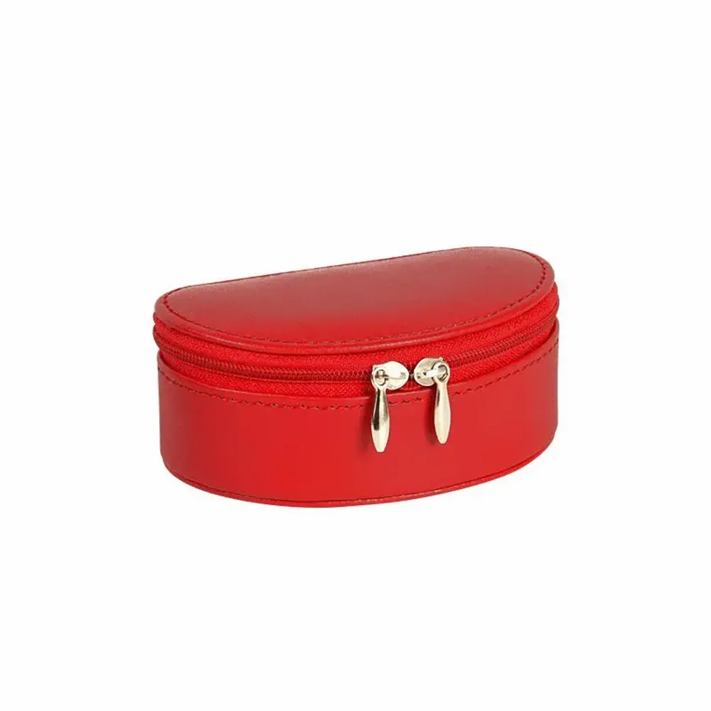 Cadeaux - Petit coffre bijoux synthétique aspect cuir de bovin lisse rouge mat - LAVAL 1878