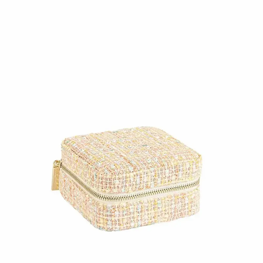 Cadeaux - Coffre à bijoux carré synthétique motif tweed synthétique multicolore - LAVAL 1878