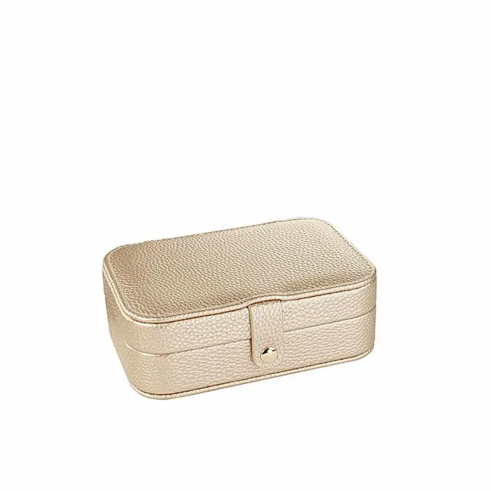 Cadeaux - Coffre à bijoux rectangle gainé aspect cuir de bovin grainé irisé doré - LAVAL 1878