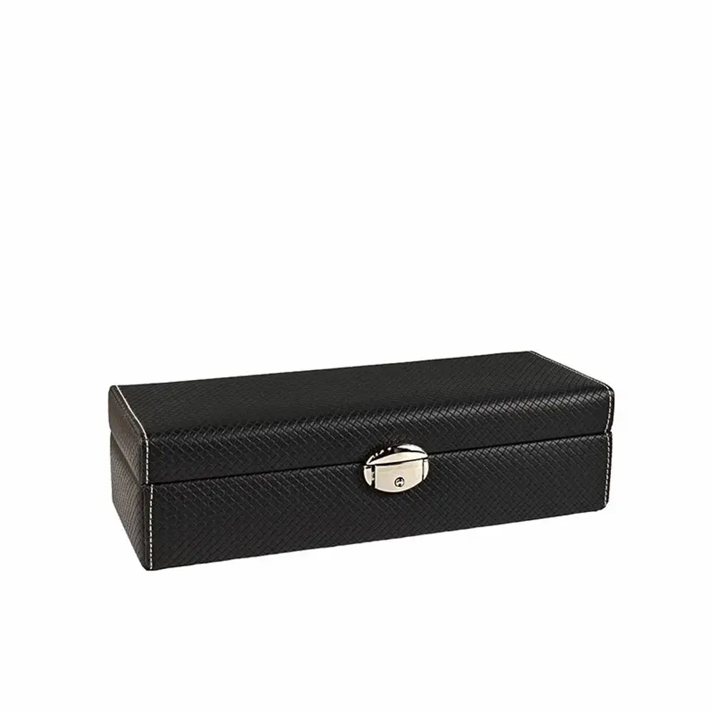 Gifts - 5-watch case with black embossed woven-look cover - LAVAL 1878