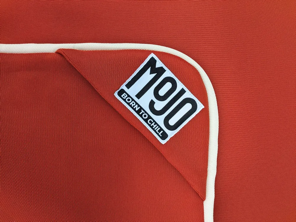 Cushions - MOJO WATERPOUF Floating Outdoor Cushion Orange / White - MOJO BORN TO CHILL