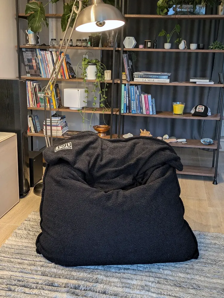 Ottomans - MOJO SHEEP-I Black Sheep Living Room Pouf - MOJO BORN TO CHILL