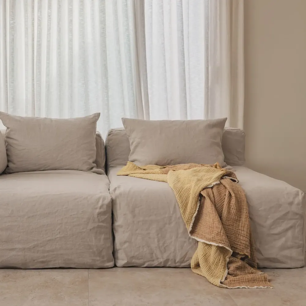 Throw blankets - Throw/Fouta PORTOVECCHIO 130x170cm - BED AND PHILOSOPHY