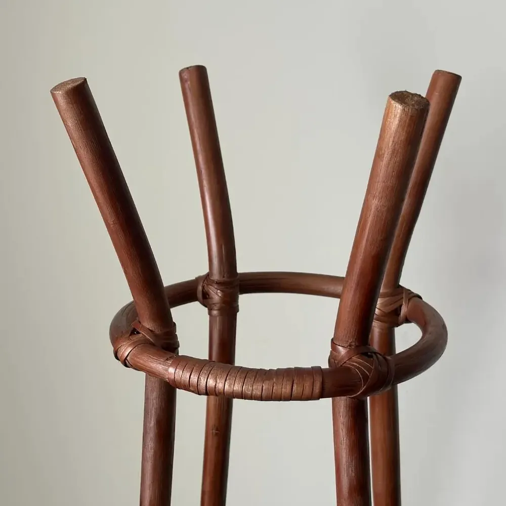 Shelves - Chunk Natural Rattan Coat Rack With Basket - LO-FI HOUSE