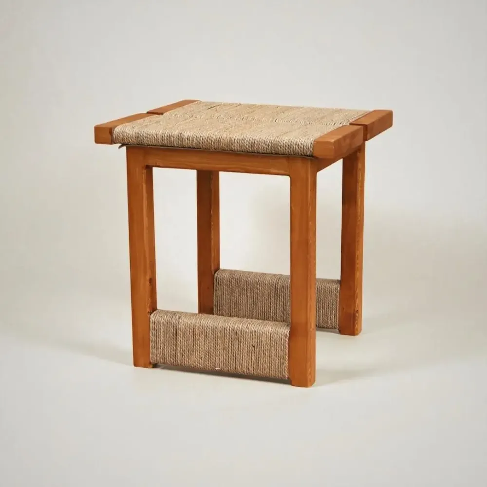 Coffee tables - Picea Wicker-Woven Wooden Coffee Table - LO-FI HOUSE