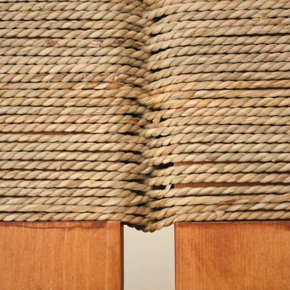 Coffee tables - Picea Wicker-Woven Wooden Coffee Table - LO-FI HOUSE