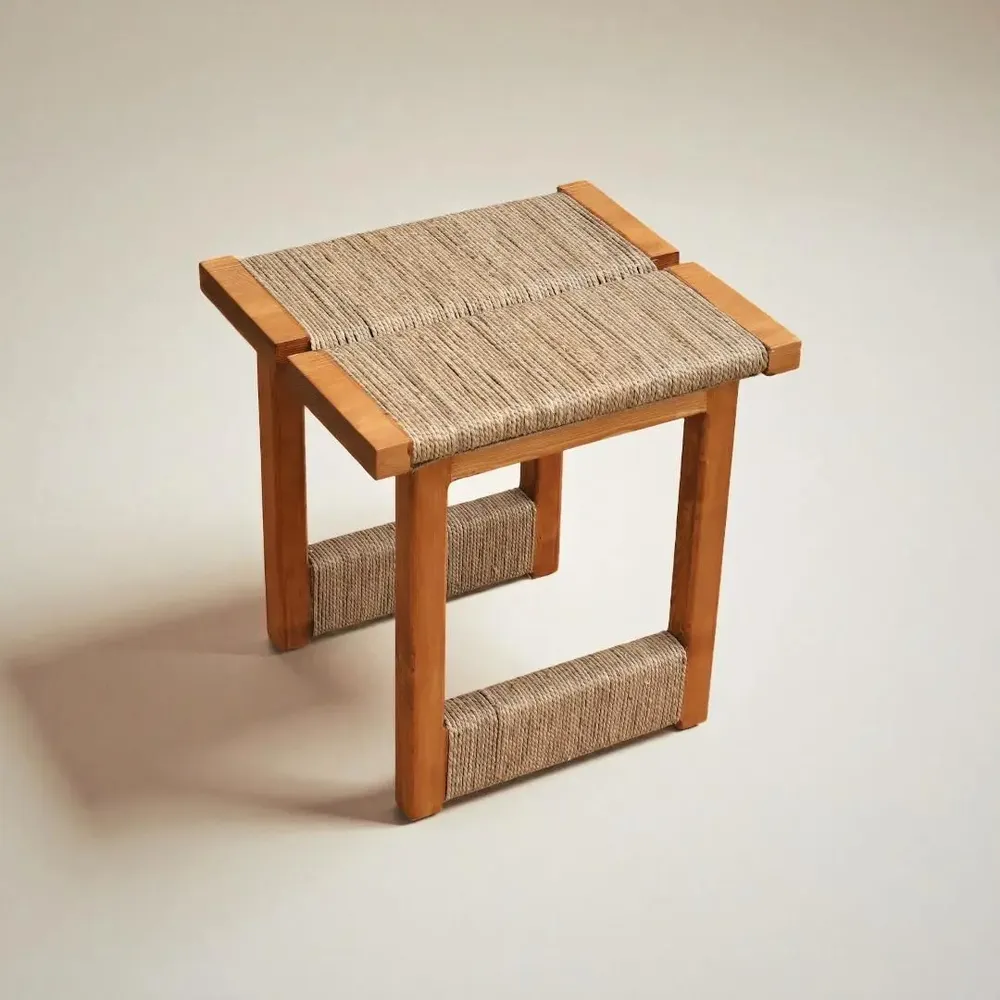 Coffee tables - Picea Wicker-Woven Wooden Coffee Table - LO-FI HOUSE