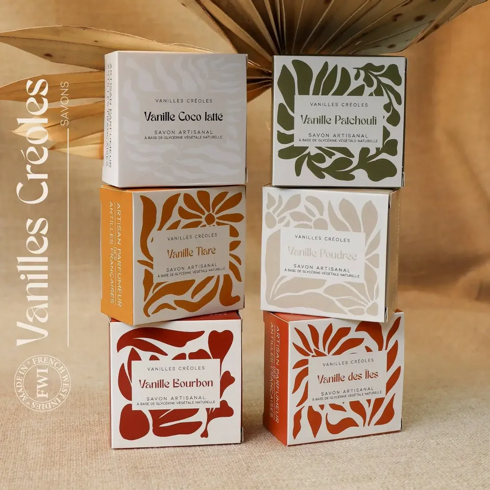 Savons - Vanilles Créoles - Savons artisanaux - 100 g - PARFUMS DES ILES