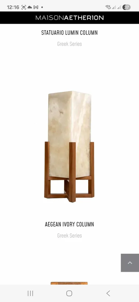 Lampes de table - Aegean Ivory column - MAISON AETHERION