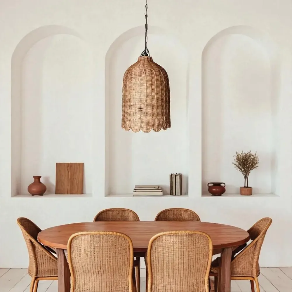 Plafonniers - Lustre suspendu en rotin naturel Fisto - LO-FI HOUSE