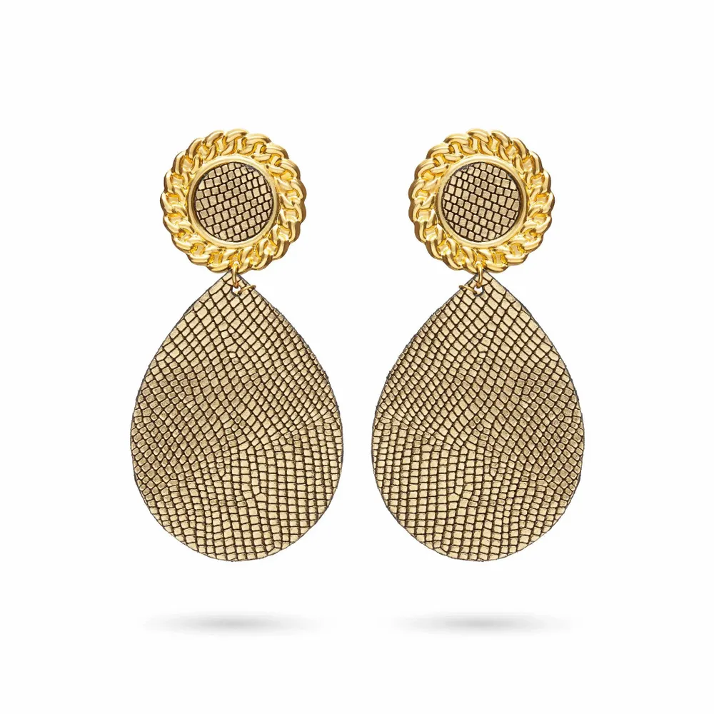 Bijoux - BOUCLES D'OREILLES ROKHAYA EN CUIR - KAYLA PARIS