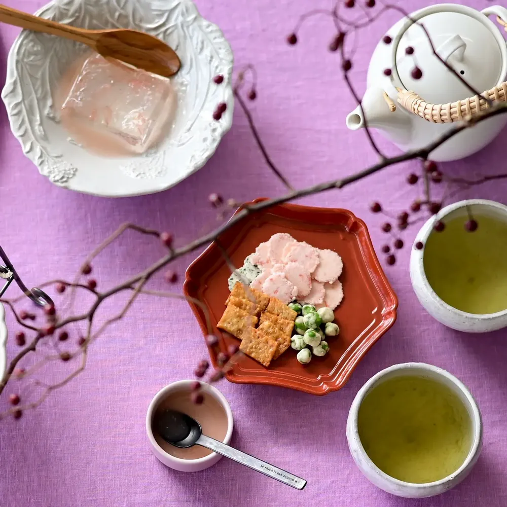 Formal plates - Tsubaki plate - MARUMITSU POTERIE