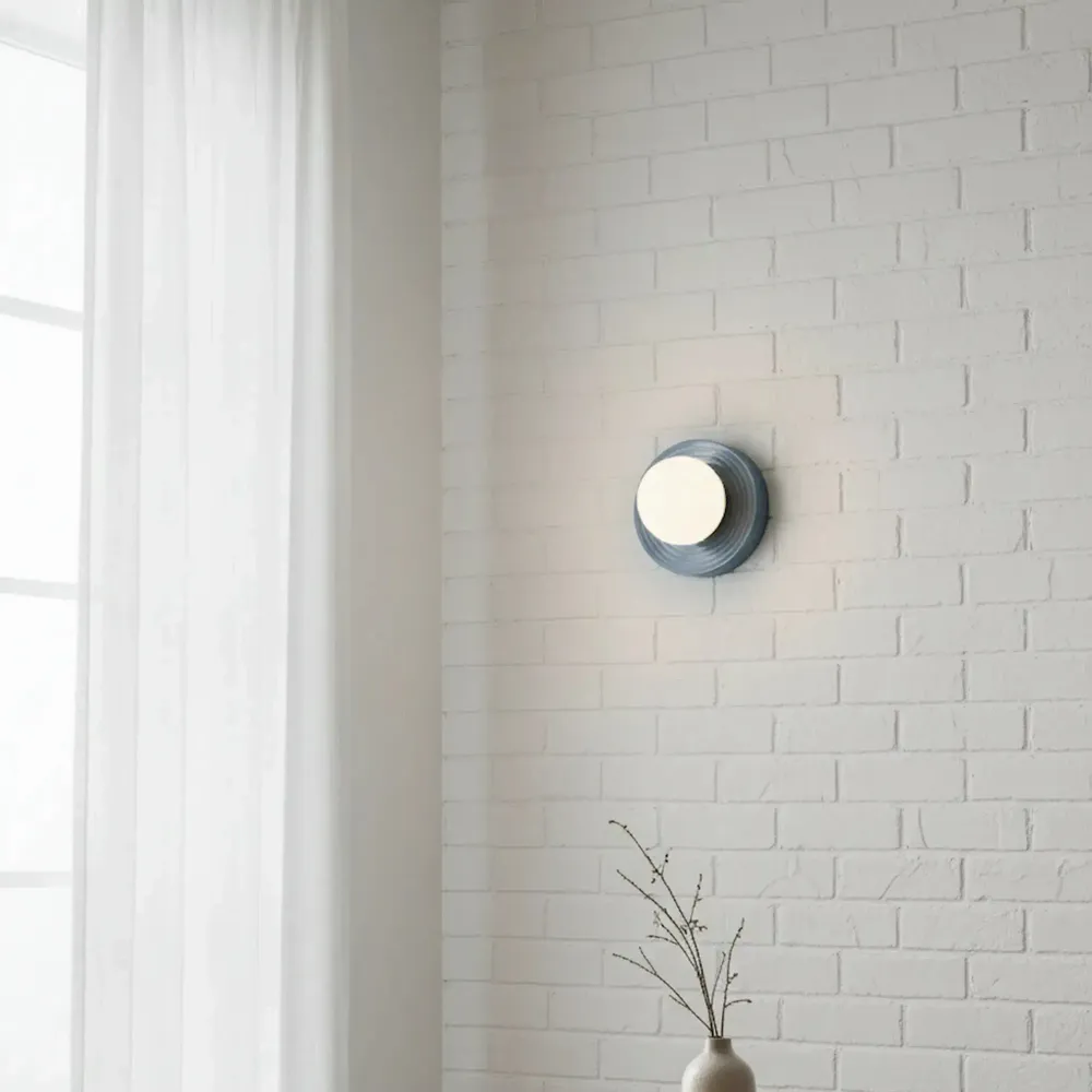 Wall lamps - ALICIA CERAMIC WALL LIGHT – DENIM - ELEMENTS LIGHTING