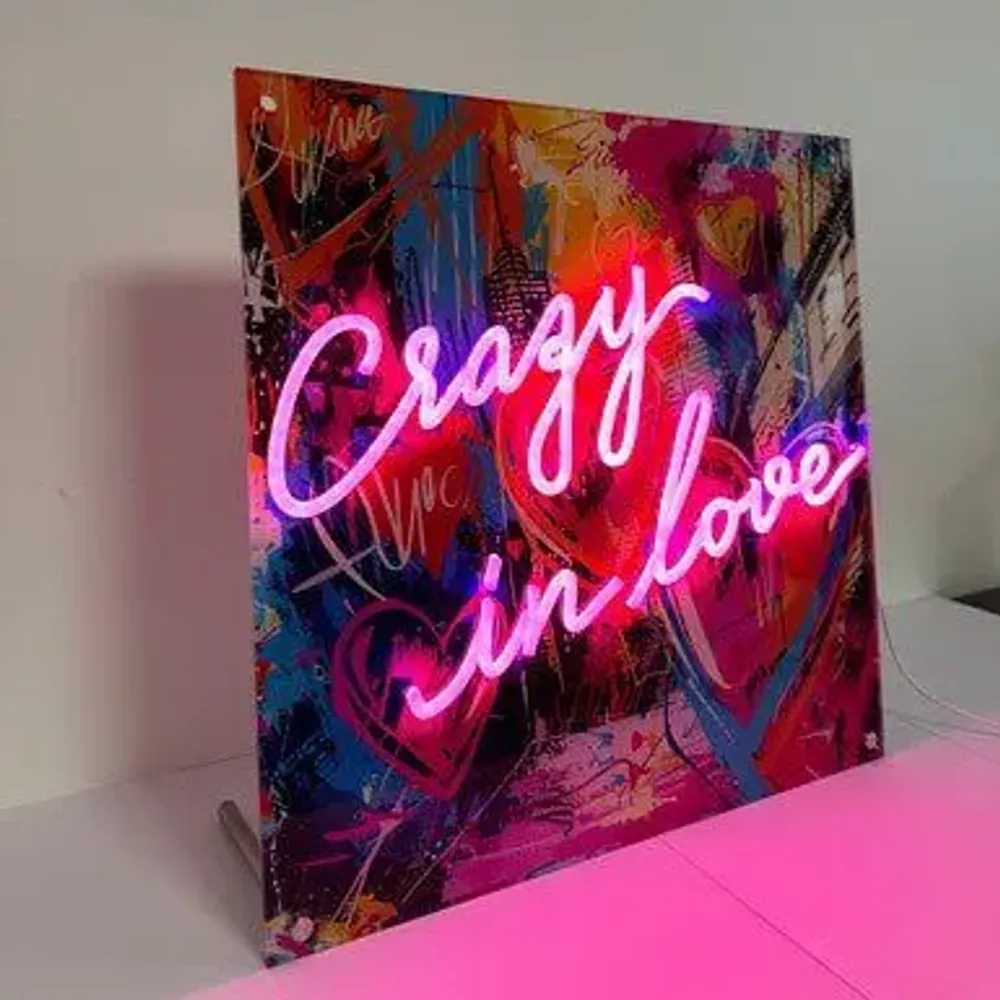 Éclairage LED - MESSAGE IN THE FRAME - CRAZY IN LOVE - ELEMENTS LIGHTING