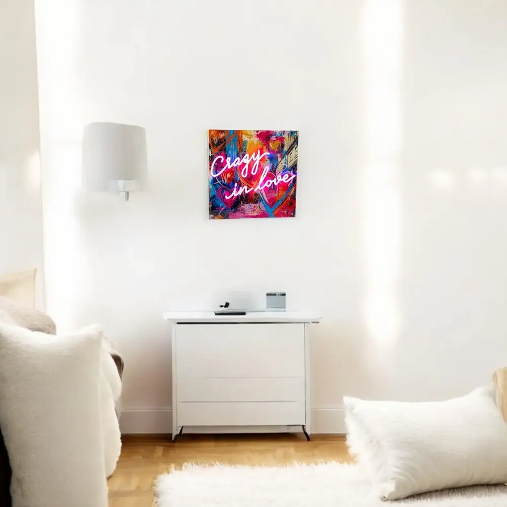 Éclairage LED - MESSAGE IN THE FRAME - CRAZY IN LOVE - ELEMENTS LIGHTING