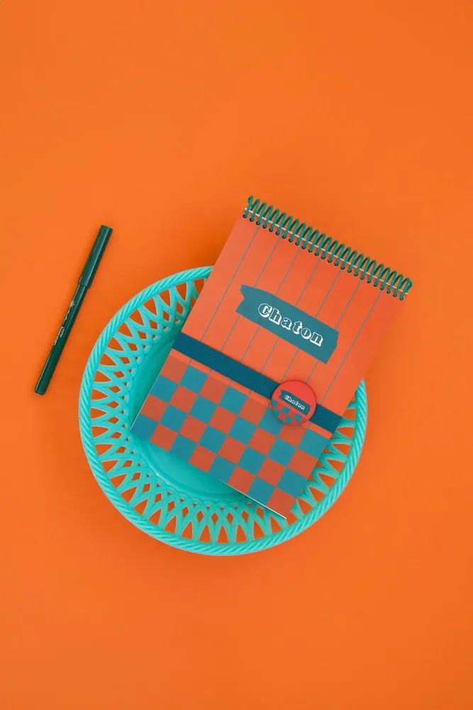 Stationery - A5 “Chaton” notebook with a pop design, made in France - MAUVAISES GRAINES