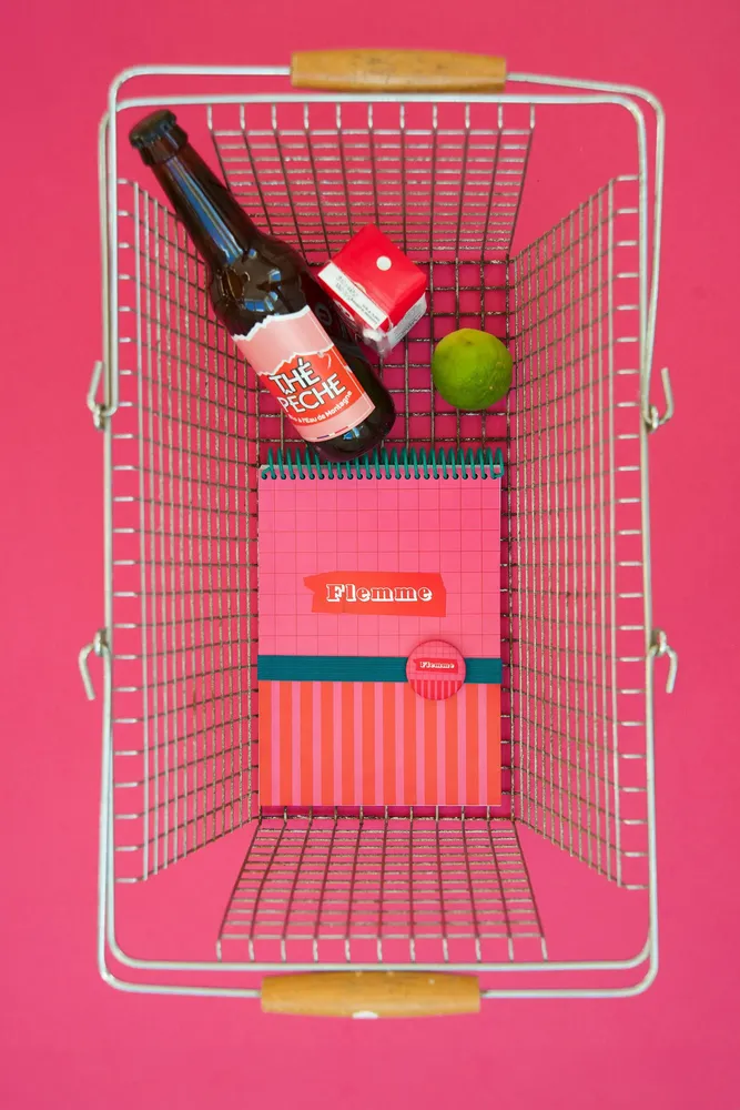 Papeterie - Carnet A5 « Flemme » au design pop, fabriqué en France - MAUVAISES GRAINES