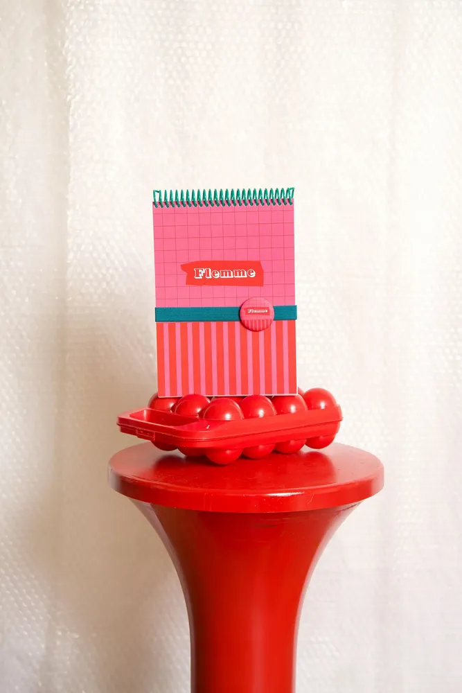 Papeterie - Carnet A5 « Flemme » au design pop, fabriqué en France - MAUVAISES GRAINES