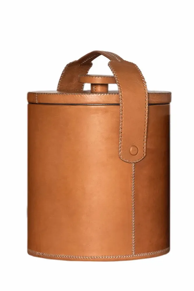 Platter and bowls - Ice bucket in leather - SOL & LUNA