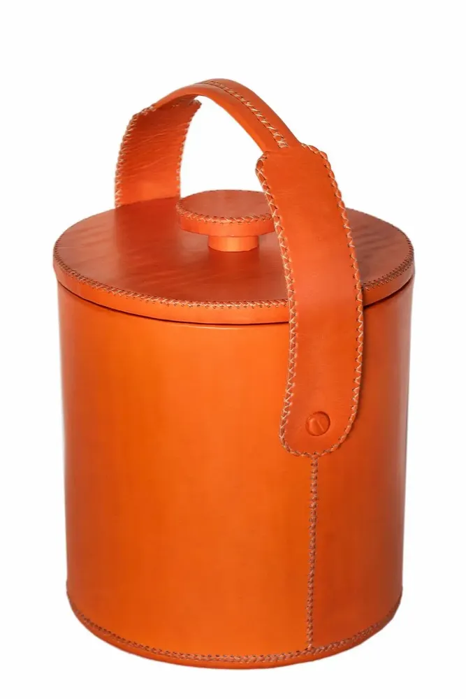 Platter and bowls - Ice bucket in leather - SOL & LUNA
