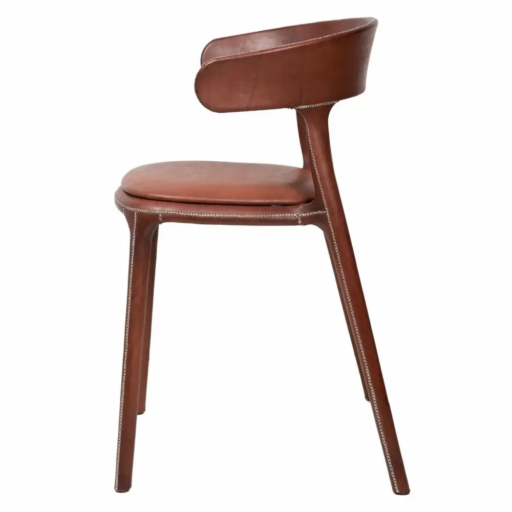 Chairs - Chair Carol covered in leather - SOL & LUNA