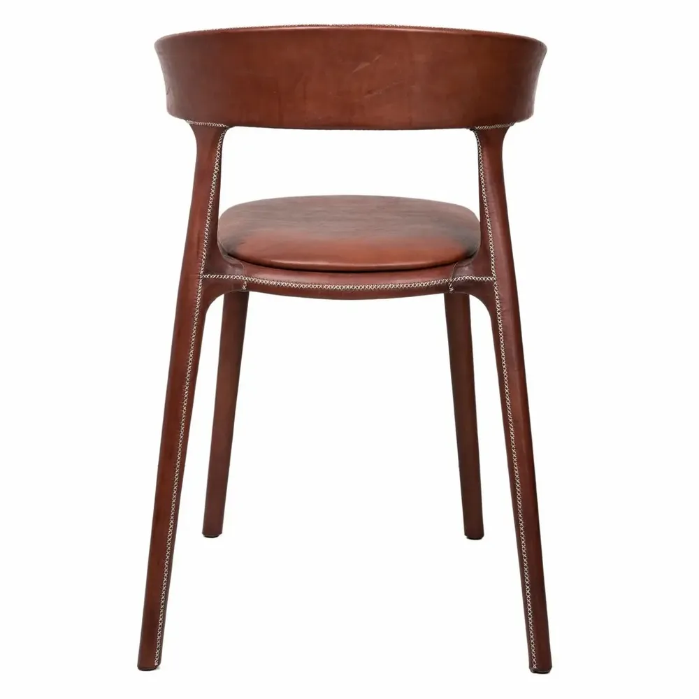 Chairs - Chair Carol covered in leather - SOL & LUNA