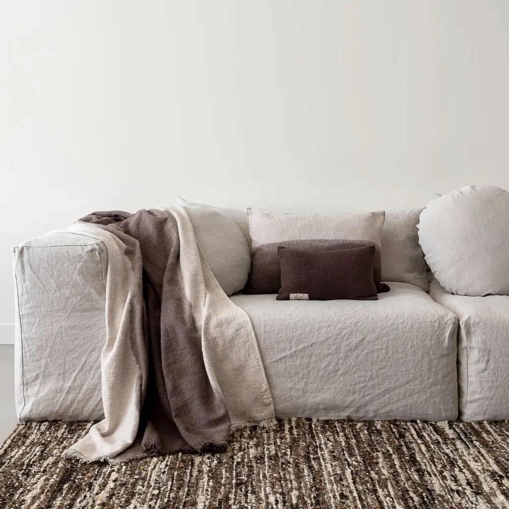 Cushions - Dip & Dye TANDEM cotton plaid 135x220 cm - BED AND PHILOSOPHY