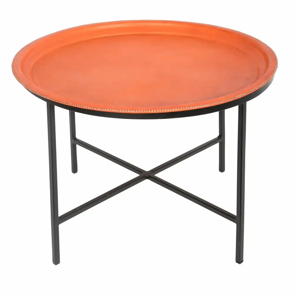 Aménagements pour bureau - Table ronde en cuir - SOL & LUNA