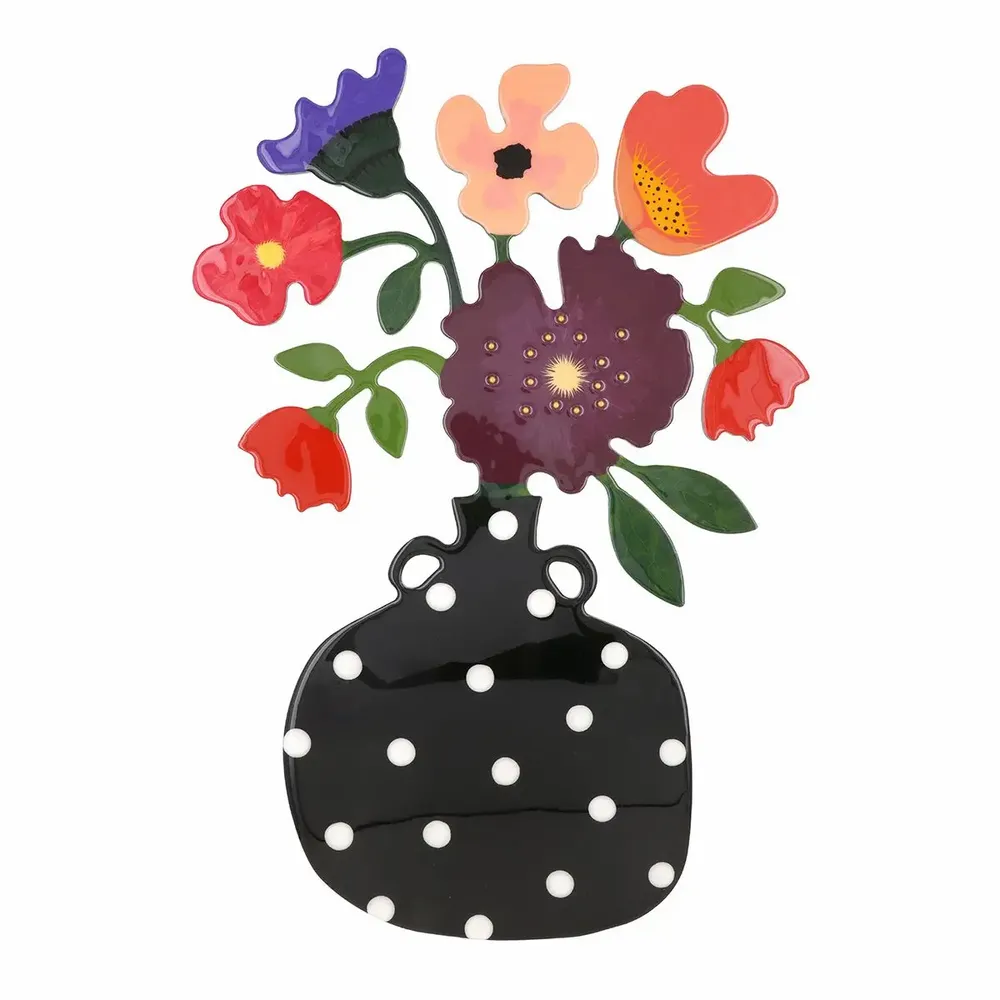 Other wall decoration - Black flower bouquet - TARATATA BIJOUX