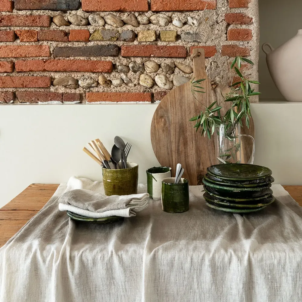 Napkins - Pair of Dip & Dye TATIN cotton napkins 45x45 cm - BED AND PHILOSOPHY