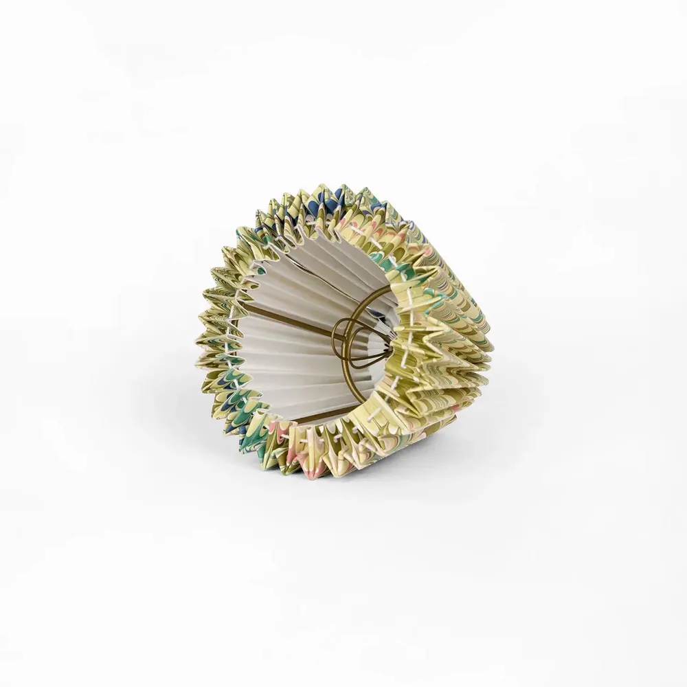 Decorative objects - MARBLED SMALL PLEATED LAMPSHADE - MOSS MOUNTAIN - CRAFT BOAT